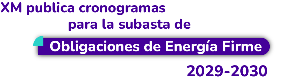 XM publica cronogramas para la subasta de Obligaciones de Energía Firme 2029-2030