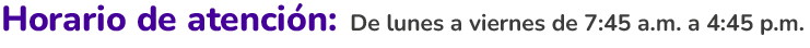 Horario de atención