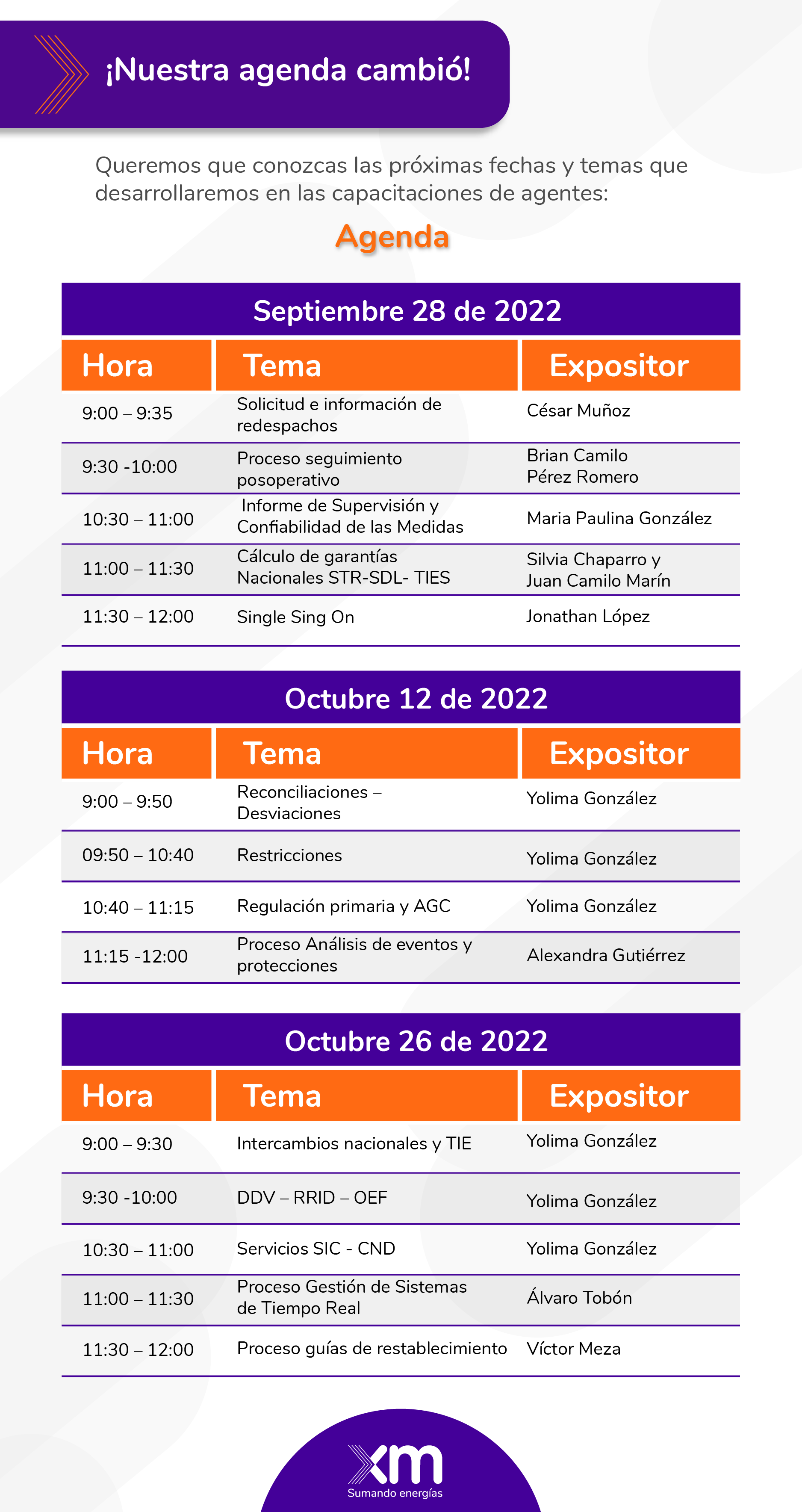 Nueva agenda capacitación de agentes