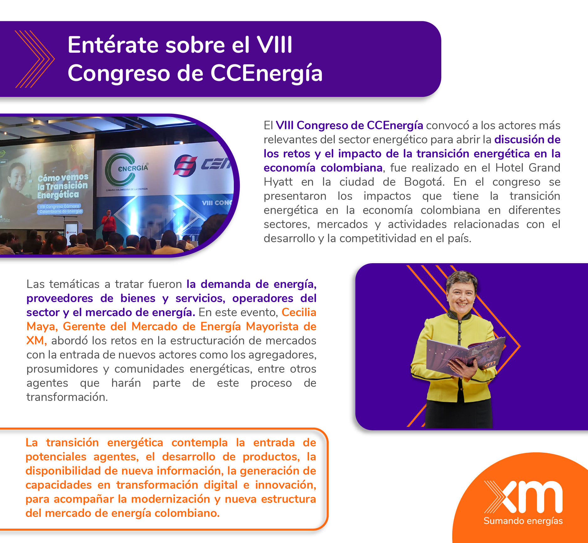 Entérate sobre el VIII Congreso de CCEnergía