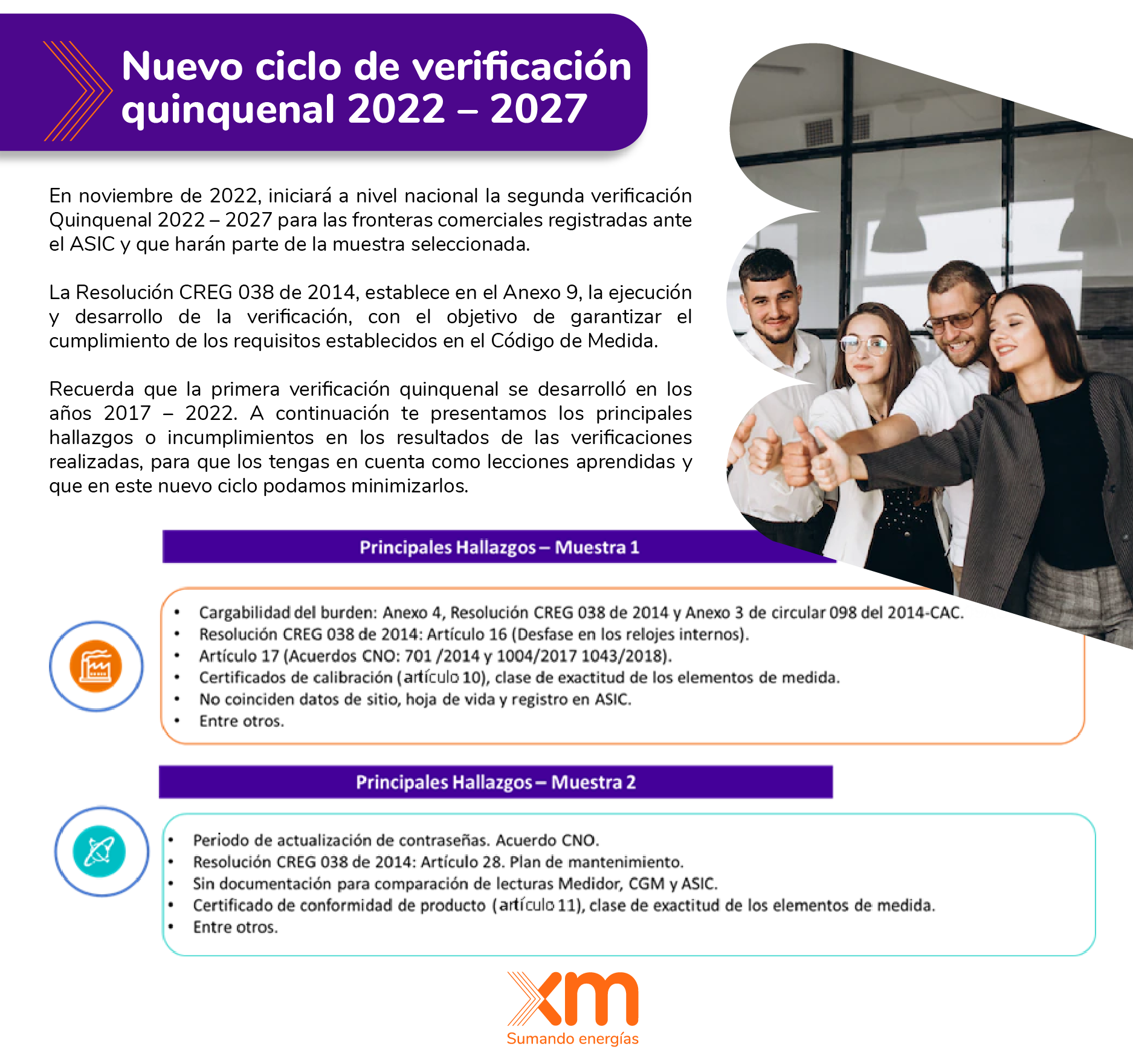 Nuevo ciclo de verificación quinquenal 