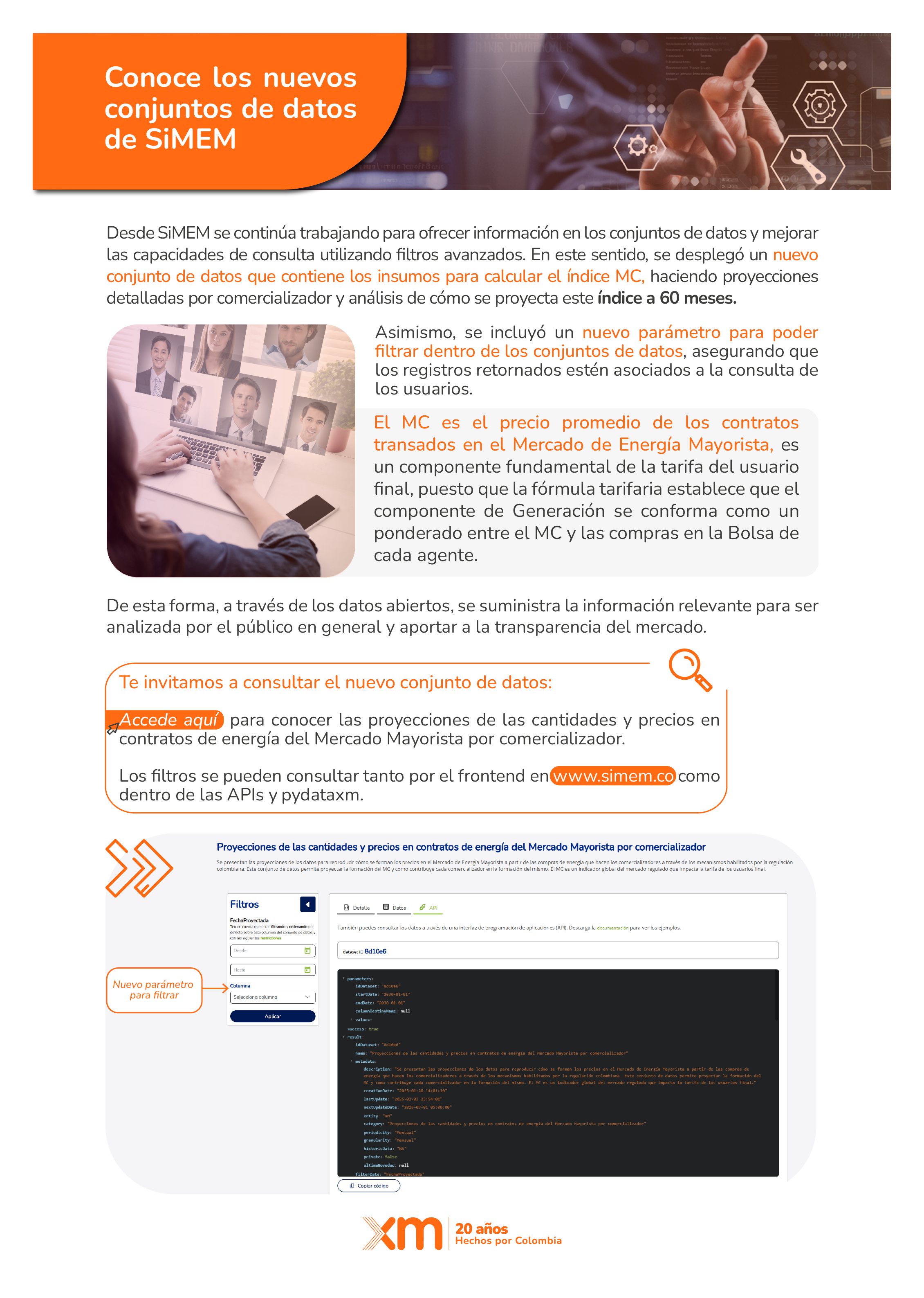 Consulta los filtros avanzados en SiMEM que permiten realizar proyecciones a 60 meses