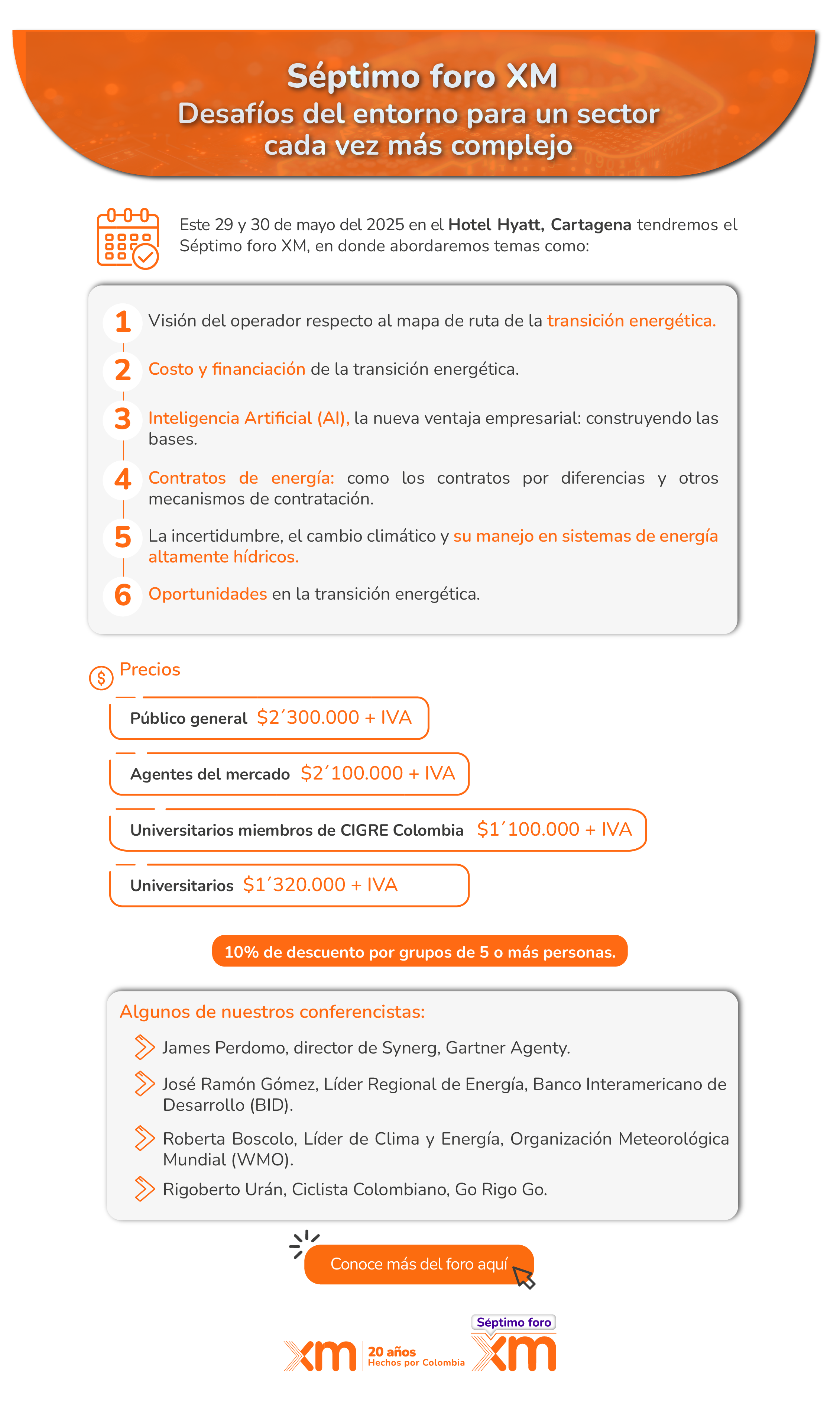 Séptimo Foro XM. Desafíos del entorno para un sector cada vez más complejo