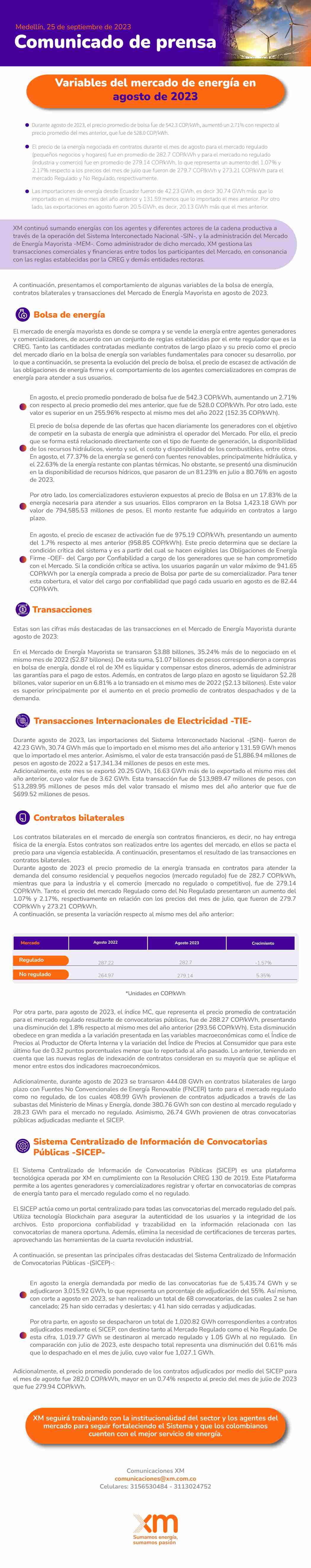 comunicado de prensa