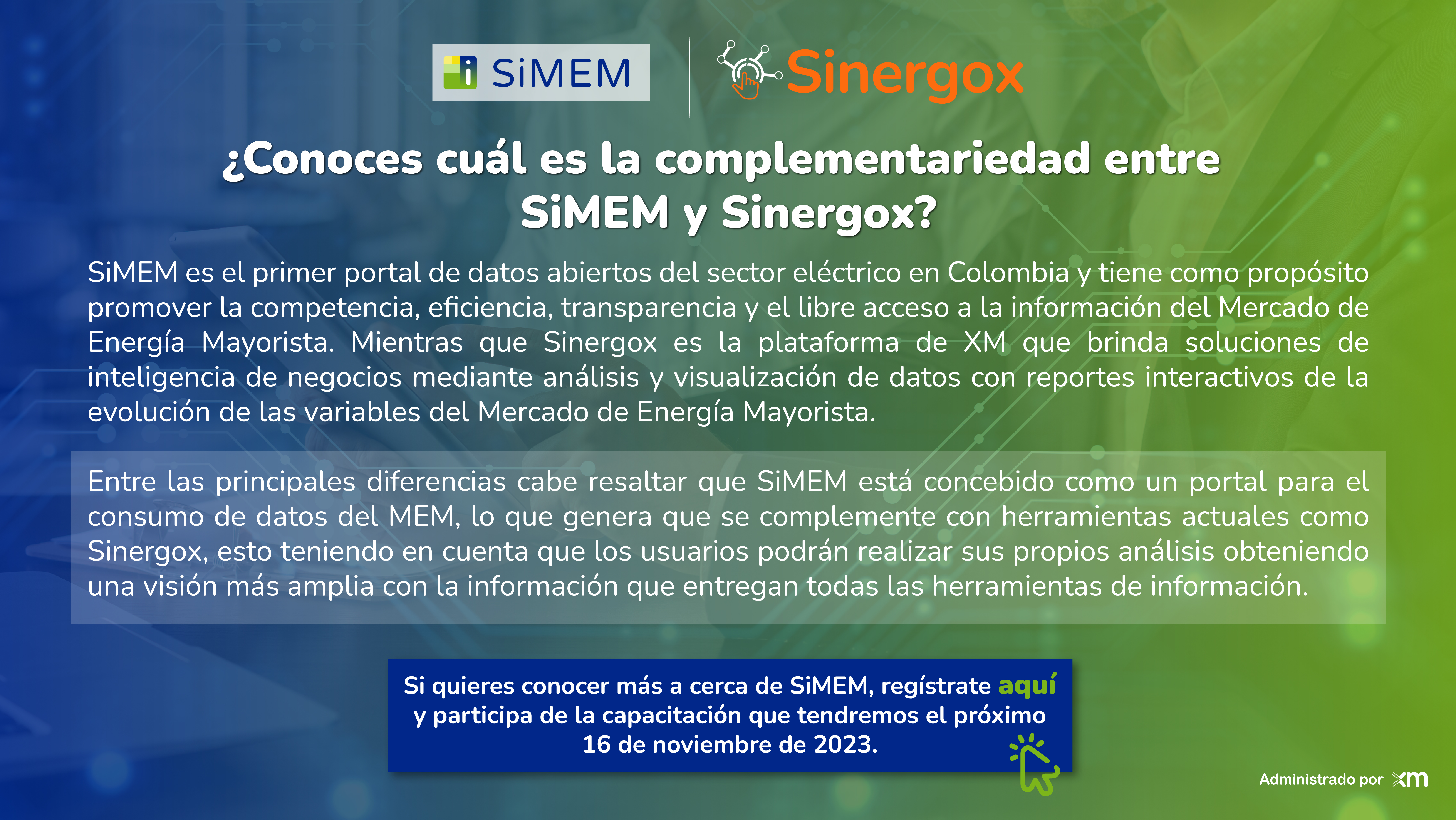 Complementariedad SiMEM y Sinergox 