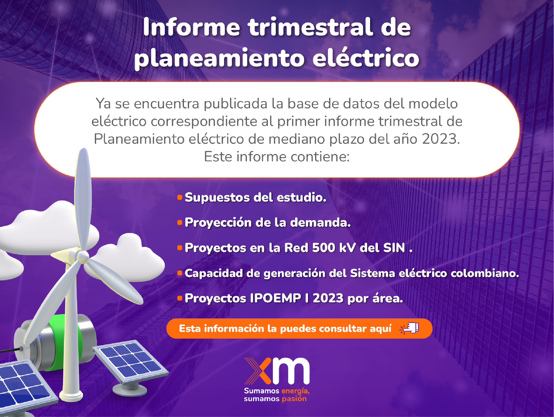 Informe trimestral de pleneamiento eléctrico 