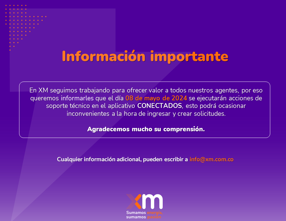 Información importante aplicativo CONECTADOS