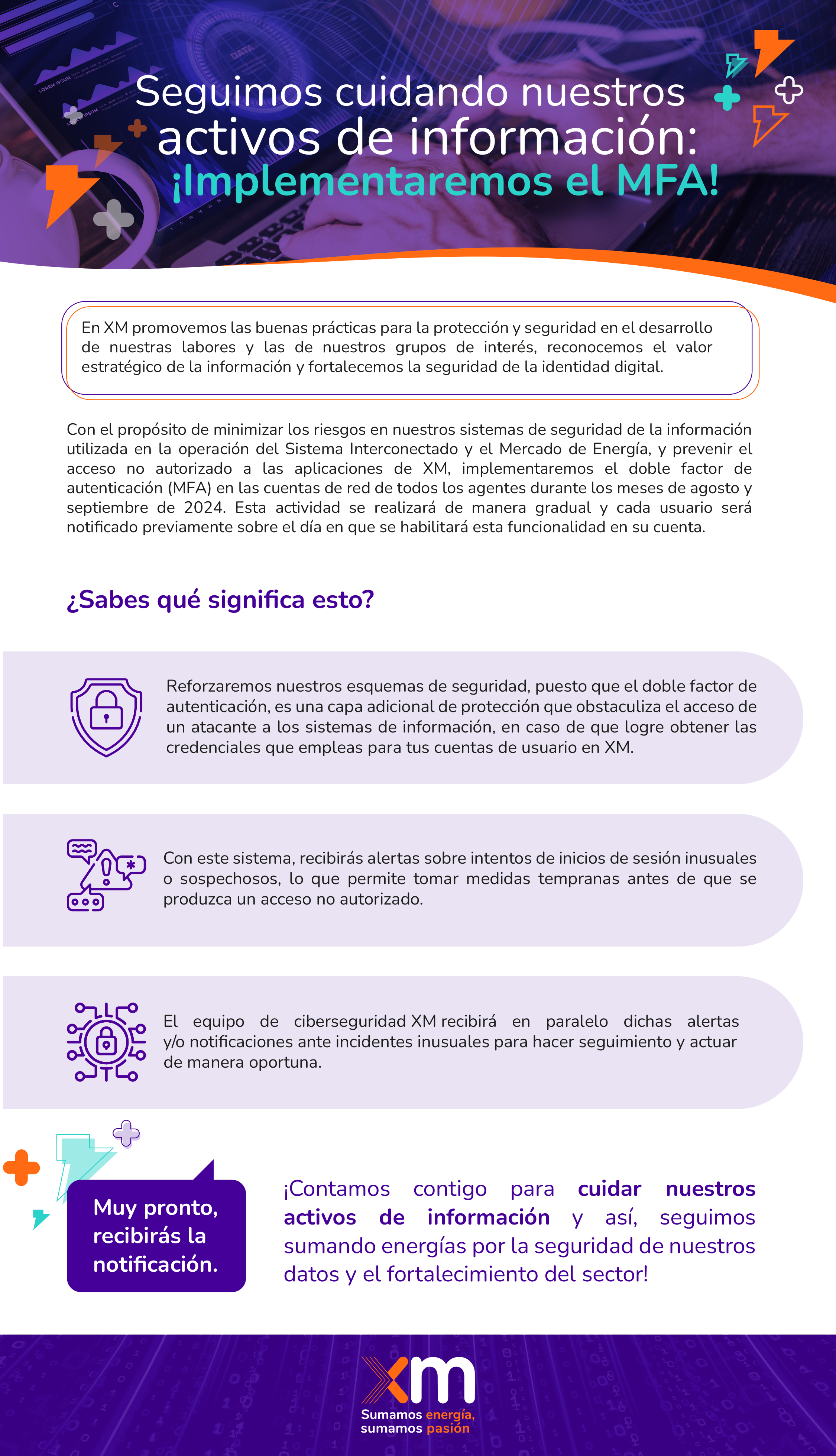 Seguimos cuidando nuestros activos de información: implementaremos el MFA