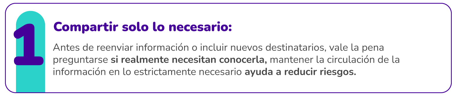 1. Compartir solo lo necesario