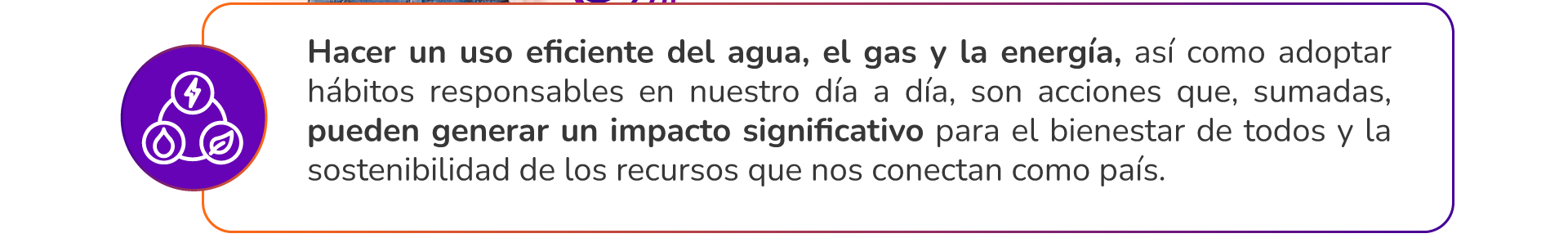 Hacer un uso eficiente del agua, el gas y la energía