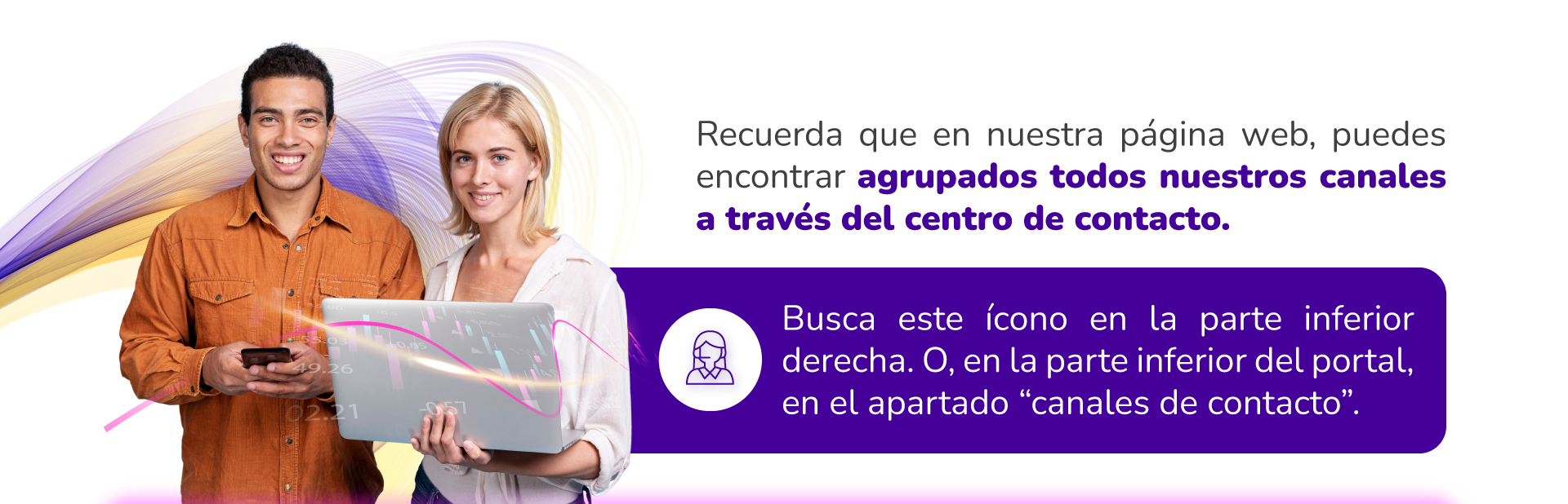 Centro de contacto indexado en la web