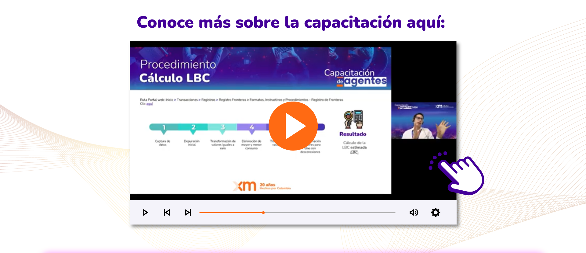 Haz clic para reproducir el video de la capacitación