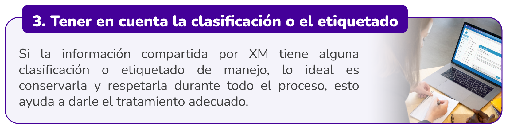 3. Tener en cuenta la clasificación o el etiquetado