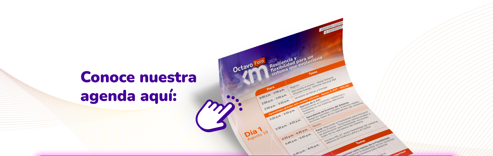 Conoce nuestra agenda aquí - Descargar PDF