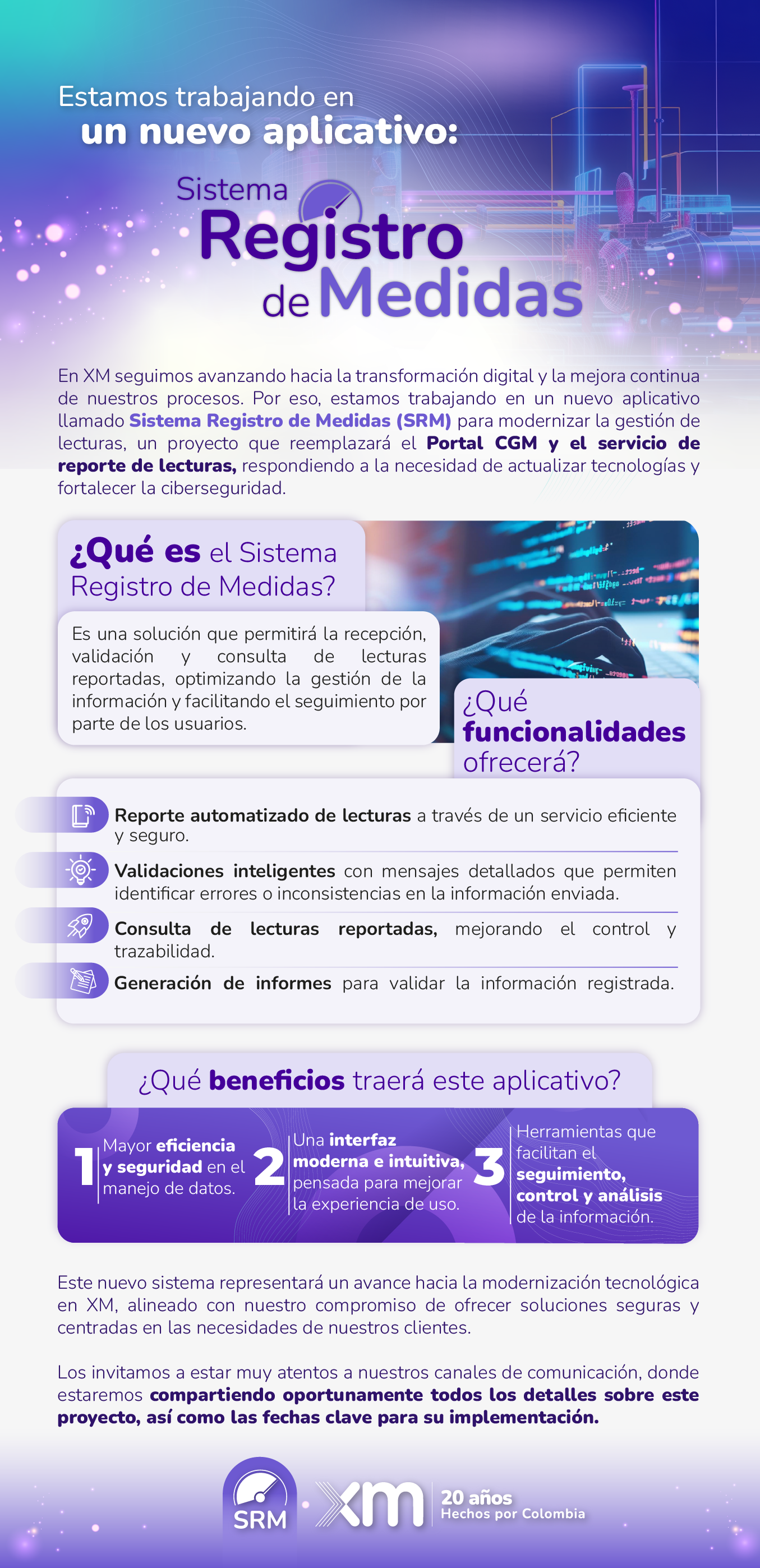 En XM estamos trabajando en un nuevo aplicativo: Sistema Registro de Medidas. ¡Conoce más!