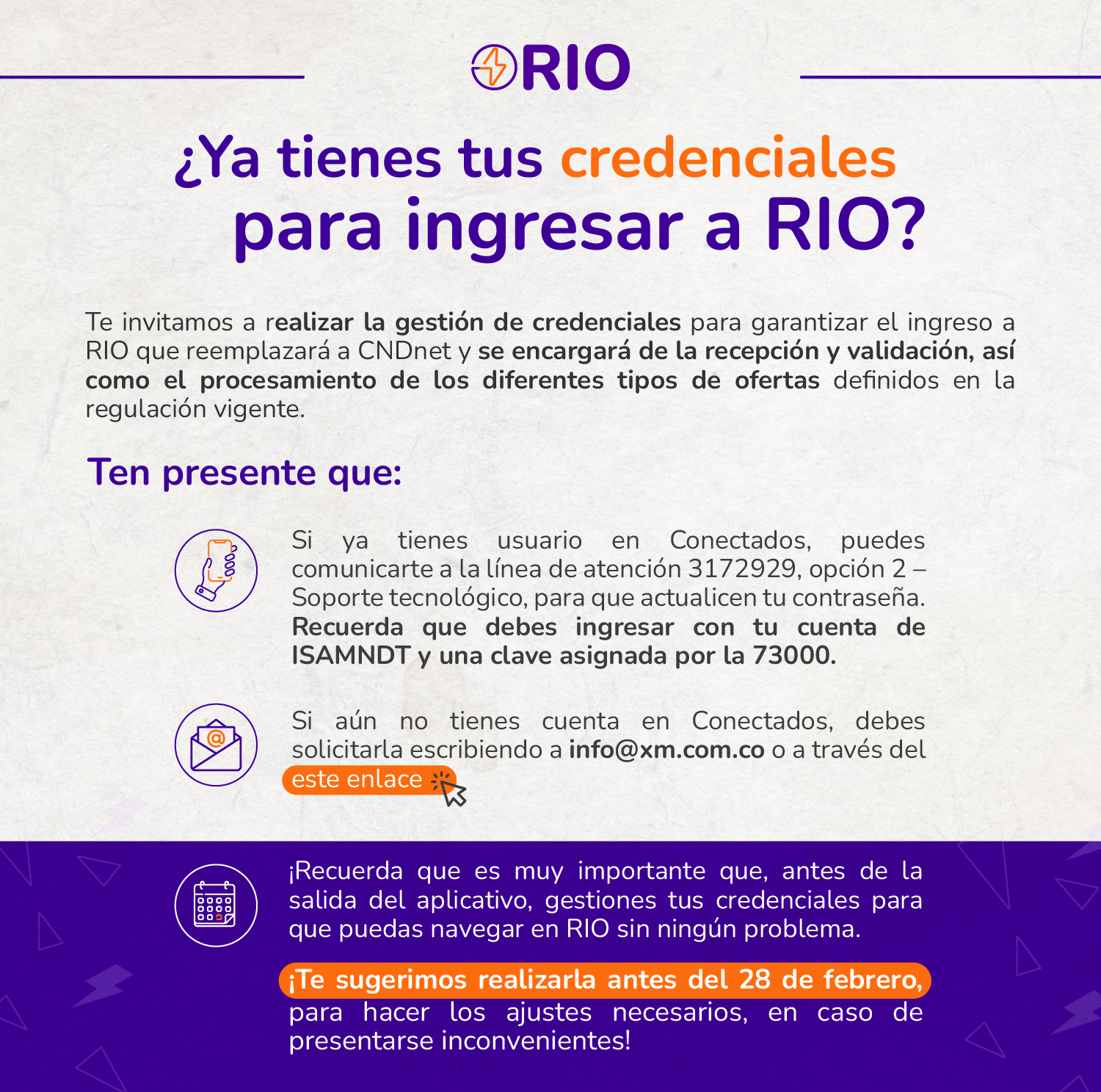¿Ya tienes tus credenciales de acceso para ingresar a RIO?