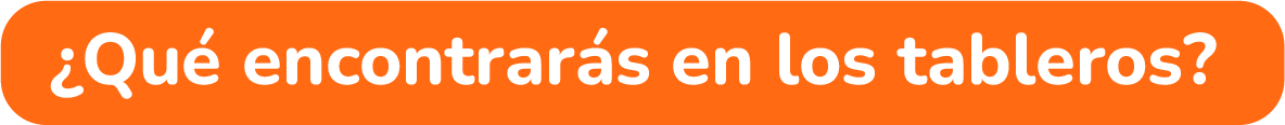 Qué encontrarás en los tableros?