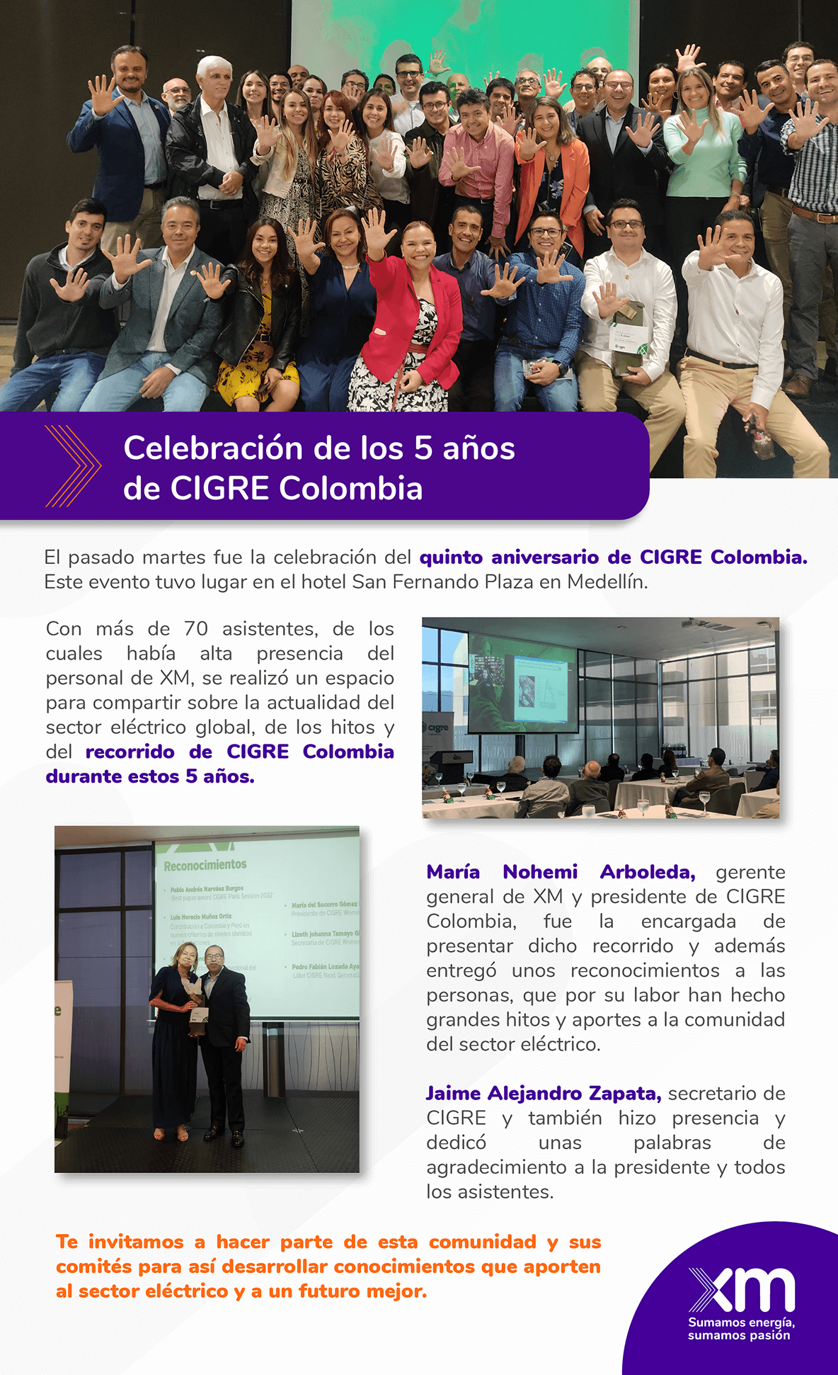 Celebración de los 5 años de CIGRE Colombia