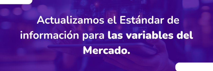 Actualizamos el Estándar de información para las variables del Mercado