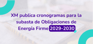 XM publica cronogramas para la subasta de Obligaciones de Energía Firme 2029-2030