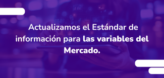 Actualizamos el Estándar de información para las variables del Mercado